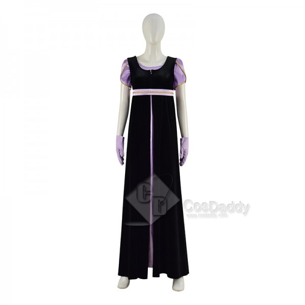 2022 Regency Bridgerton Daphne Cosplay Costume Jane Austen Style Purple Dress Halloween Party Suit