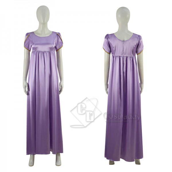 2022 Regency Bridgerton Daphne Cosplay Costume Jane Austen Style Purple Dress Halloween Party Suit