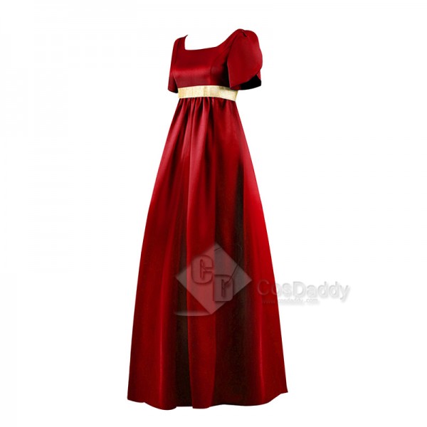 2022 Legend Regency Bridgerton Kate  Jane Austen Cosplay Costume Red Dress Halloween Carnival Suit