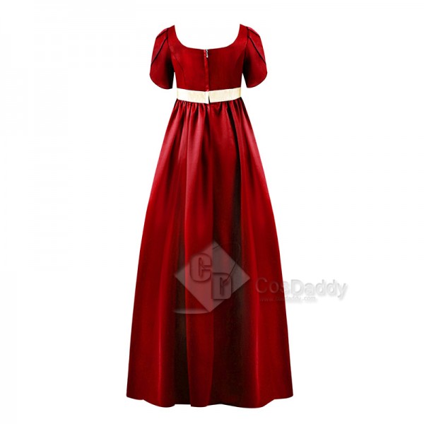 2022 Legend Regency Bridgerton Kate  Jane Austen Cosplay Costume Red Dress Halloween Carnival Suit