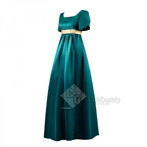 2022 Regency Bridgerton Kate Sharma Cosplay Costume Blue Jane Austen Style Dress Halloween Carnival Suit
