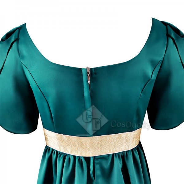 2022 Regency Bridgerton Kate Sharma Cosplay Costume Blue Jane Austen Style Dress Halloween Carnival Suit