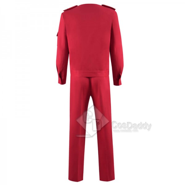 CosDaddy Land of the Giants Red Uniform Steve Burton Flight Jacket Outfit Cosplay Costumes