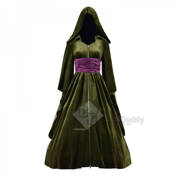 Star Wars 3 Revenge of the Sith Padme Amidala Green Velvet Dress Cosplay Costume Gown