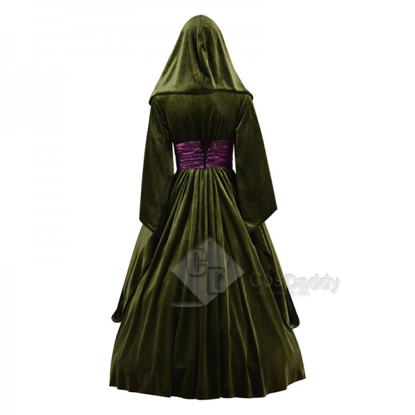 Star Wars 3 Revenge of the Sith Padme Amidala Green Velvet Dress Cosplay Costume Gown