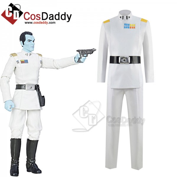 Star Wars Rebels Grand Admiral Thrawn Cosplay Costume Soldier Uniform Halloween Carnival Suit