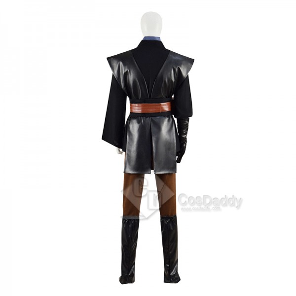 Star Wars Skywalker Jedi Anakin Cosplay Costume Classic Black Cape Outfit Full Set