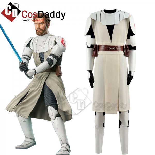 Star Wars The Clone Wars Obi-Wan Kenobi Armor Cosplay Costume Halloween Carnival Suit