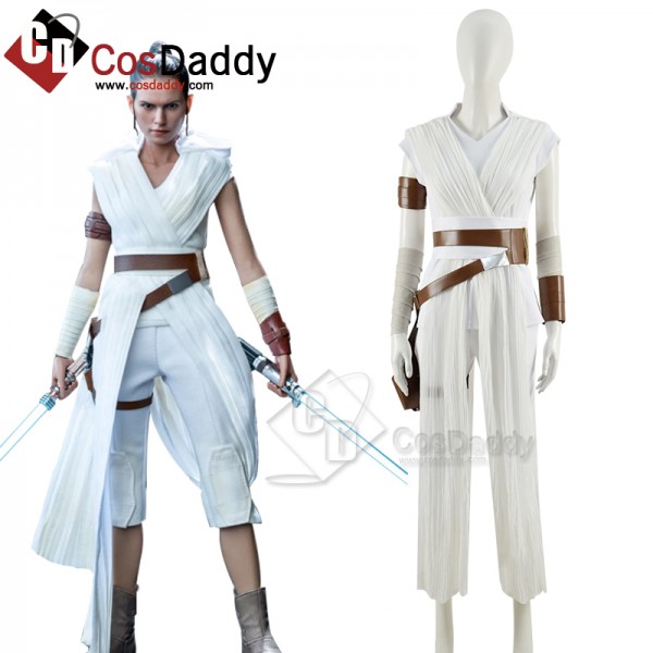 Star Wars 9 The Rise of Skywalker Rey Cosplay Costume Halloween Carnival Suit