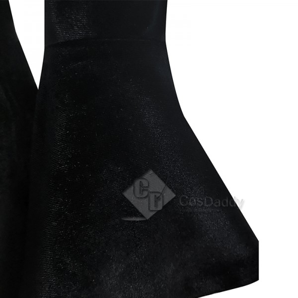 2022 Addams Family Morticia Dress Black Off Shoulder Maxi Dress Halloween Costume