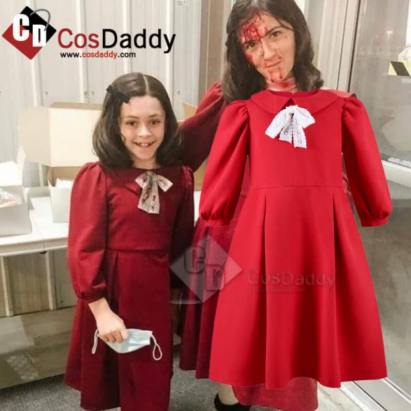 2022 Kids Orphan First Kill Red Dress Esther Albright Dress Cosplay Costume CosDaddy