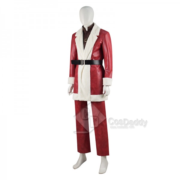 2022 Movie Violent Night Santa Claus David Harbour Cosplay Costume Christmas Party Suit