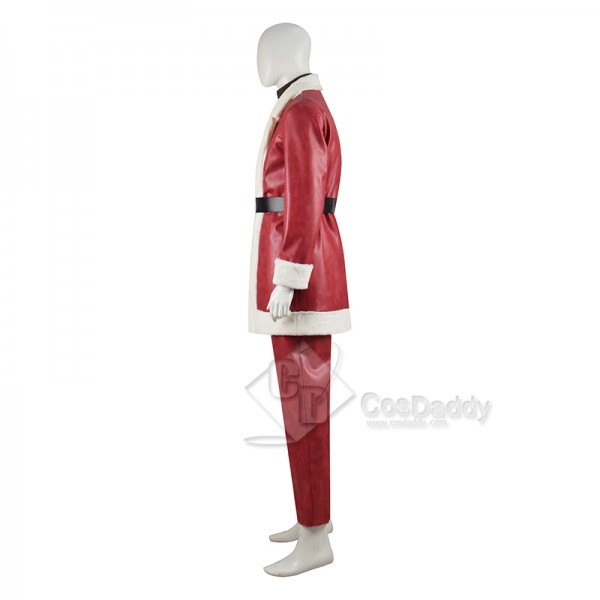 2022 Movie Violent Night Santa Claus David Harbour Cosplay Costume Christmas Party Suit