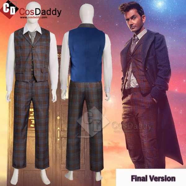 14th Doctor Waistcoat David Tennant Cosplay Outfit 14th Doctor Coat CosDaddy(Final Version)