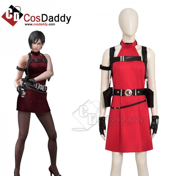 Game Resident Evil 2 Ada Wong Cosplay Costume Hall...