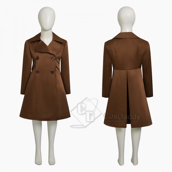 M3GAN 2023 Amie Donald Killer Doll Brown Coat Jacket Cosplay Costume Halloween Outfits