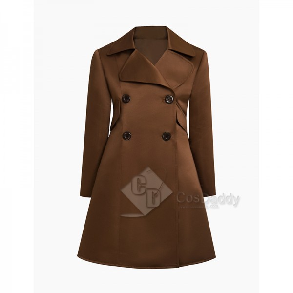 M3GAN 2023 Amie Donald Killer Doll Brown Coat Jacket Cosplay Costume Halloween Outfits