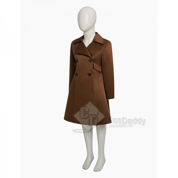 M3GAN 2023 Amie Donald Killer Doll Brown Coat Jacket Cosplay Costume Halloween Outfits