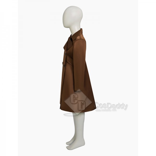 M3GAN 2023 Amie Donald Killer Doll Brown Coat Jacket Cosplay Costume Halloween Outfits
