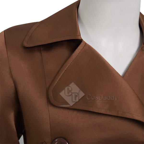 M3GAN 2023 Amie Donald Killer Doll Brown Coat Jacket Cosplay Costume Halloween Outfits