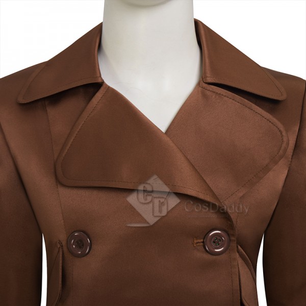 M3GAN 2023 Amie Donald Killer Doll Brown Coat Jacket Cosplay Costume Halloween Outfits