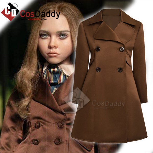 M3GAN 2023 Amie Donald Killer Doll Brown Coat Jacket Cosplay Costume Halloween Outfits