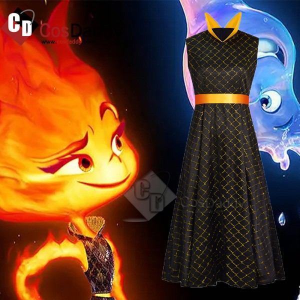 2023 Animed Elemental Fire Elemental Amber Long Dr...