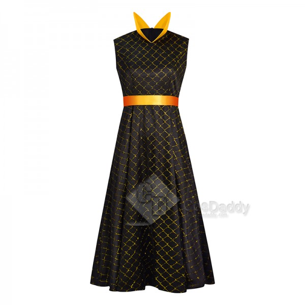 2023 Animed Elemental Fire Elemental Amber Long Dress Cosplay Costume