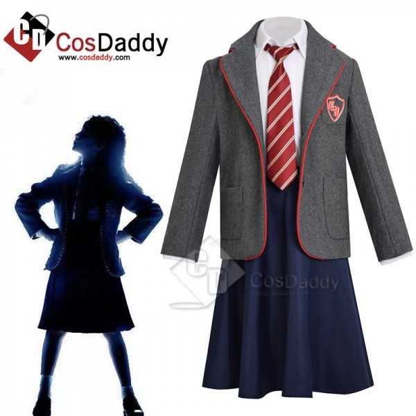 Roald Dahl's Matilda the Musical Alisha Weir Cosplay Costume Girls School Uniform