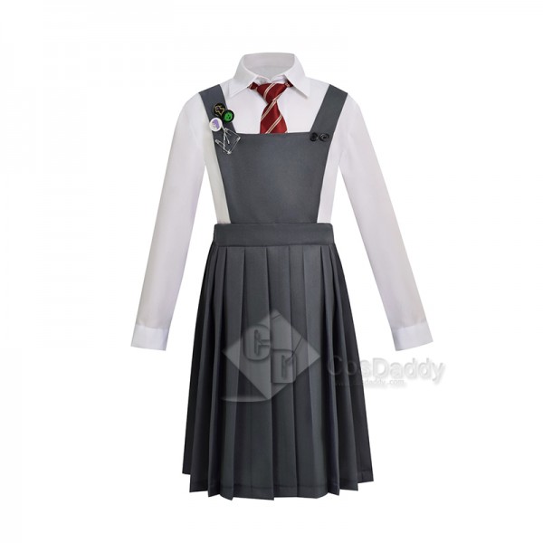 Roald Dahl’s Matilda The Musical Hortensia Cosplay Costume School Uniform Red Beret