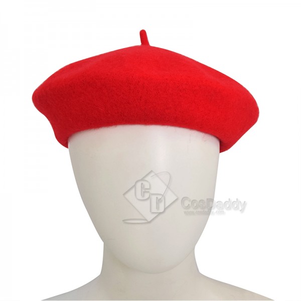 Roald Dahl’s Matilda The Musical Hortensia Cosplay Costume School Uniform Red Beret