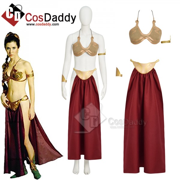 Star Wars Princess Leia Organa Solo Slave Cosplay Costume Bikini Halloween Carnival Suit