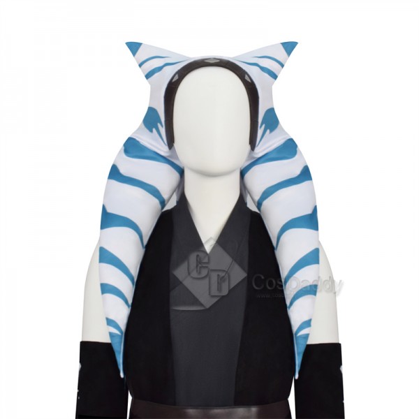 Star Wars The Mandalorian S2 Ahsoka Tano Cosplay Costume Headpiece Halloween Party Suit