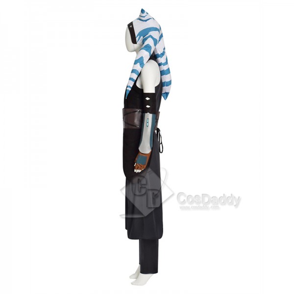 Star Wars The Mandalorian S2 Ahsoka Tano Cosplay Costume Headpiece Halloween Party Suit