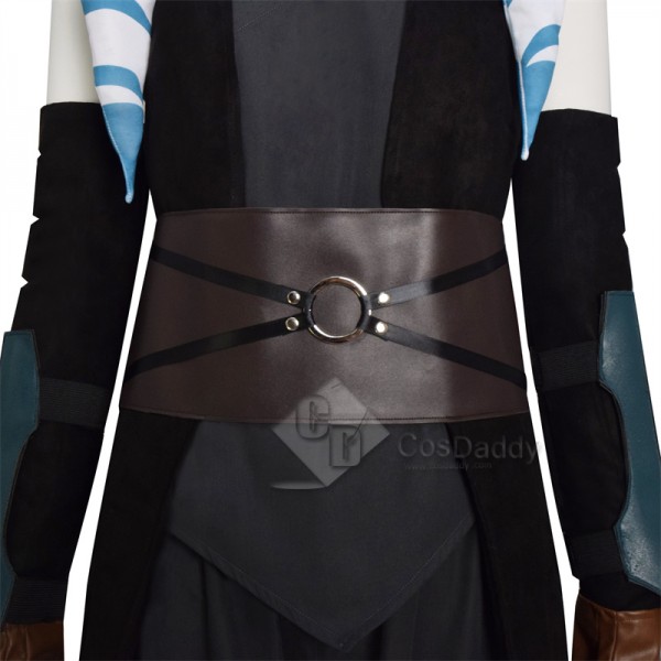 Star Wars The Mandalorian S2 Ahsoka Tano Cosplay Costume Headpiece Halloween Party Suit