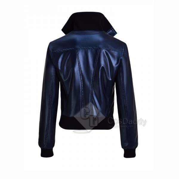 Doctor Who Rose Tyler Leather Jacket Dr Who Rose Purple Coat CosDaddy