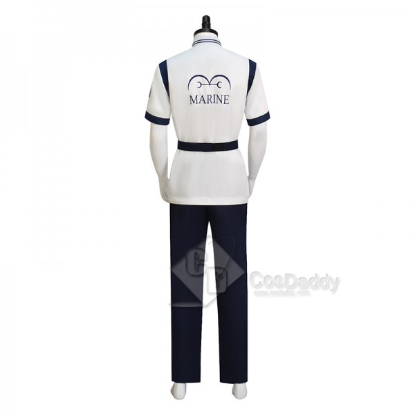 2023 Live Action One Piece Coby Marine Uniform Cosplay Costume Koby Short Sleeve Version