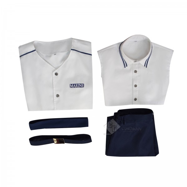 2023 Live Action One Piece Marine Cadet Uniform Cosplay Costume Long Sleeve Version