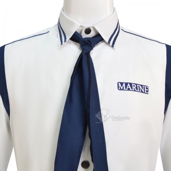 2023 Live Action One Piece Marine Cadet Uniform Cosplay Costume Long Sleeve Version