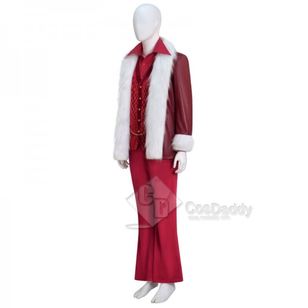 John Travolta Capital One Commercial Ad Disco-Dancing 2023 New Santa Costume Suit