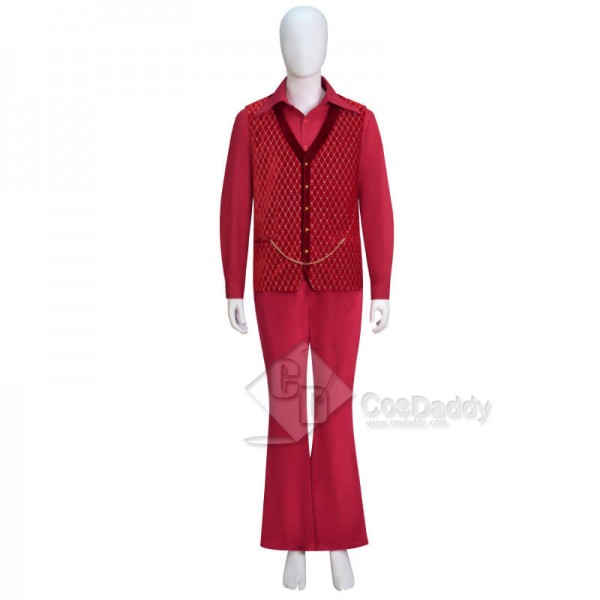 John Travolta Capital One Commercial Ad Disco-Dancing 2023 New Santa Costume Suit