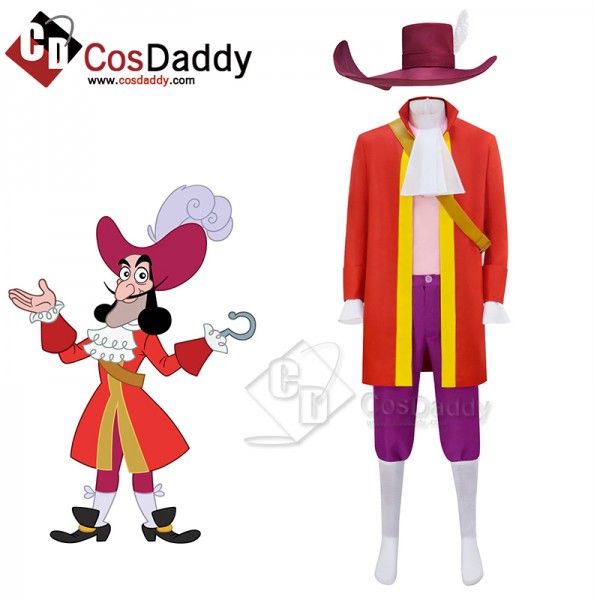 Anime Peter Pan Captain Hook Cosplay Costume Hat H...