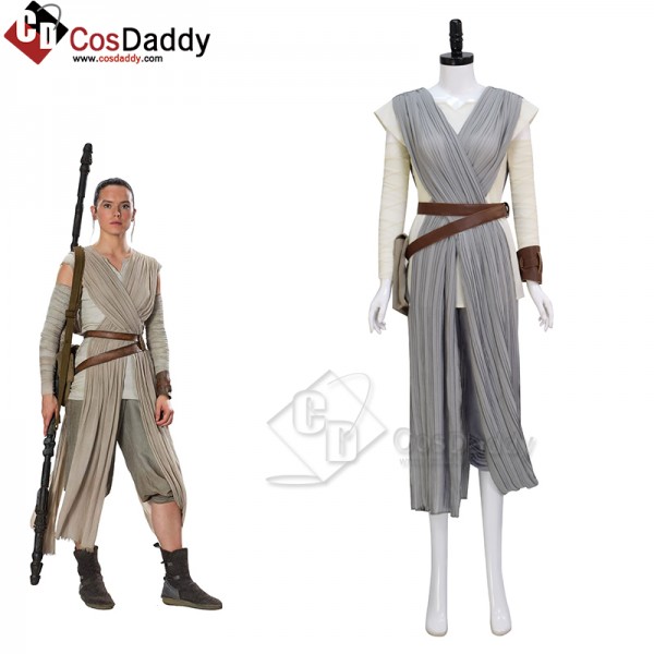 Star Wars 7 The Force Awakens Rey Cosplay Costume ...