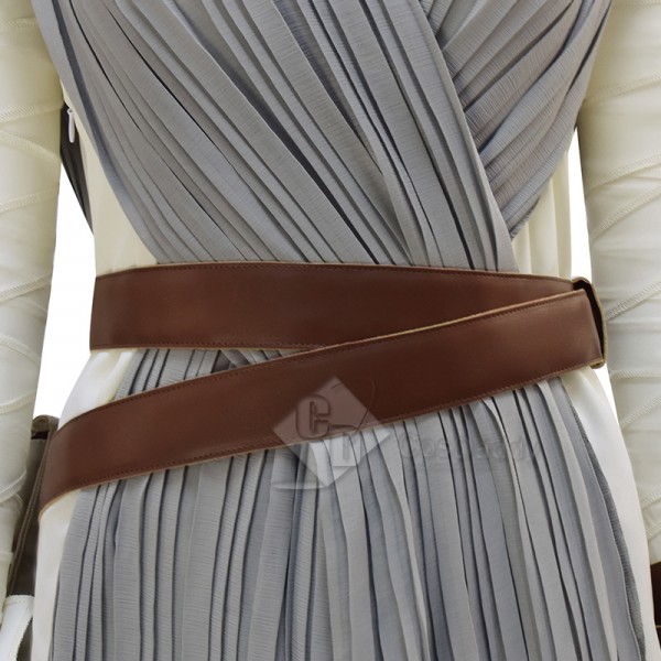 Star Wars 7 The Force Awakens Rey Cosplay Costume Halloween Outfit Grey Version