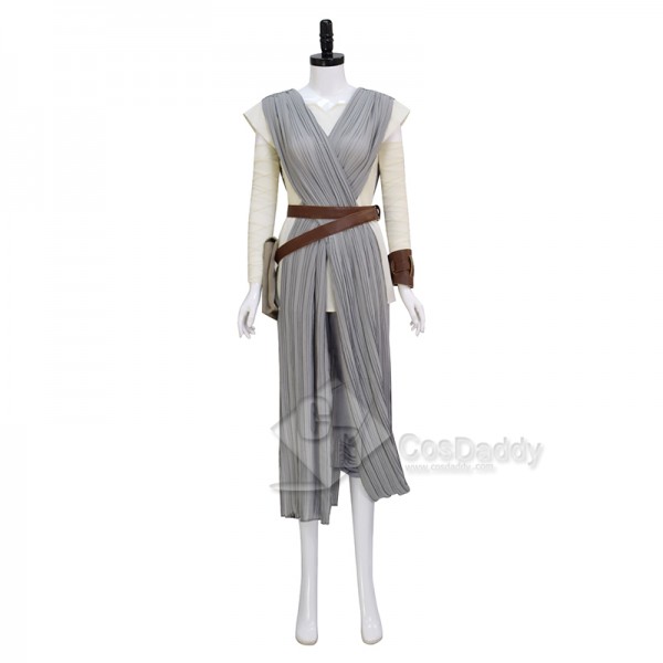 Star Wars 7 The Force Awakens Rey Cosplay Costume Halloween Outfit Grey Version