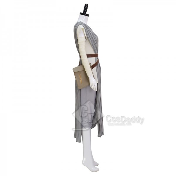 Star Wars 7 The Force Awakens Rey Cosplay Costume Halloween Outfit Grey Version