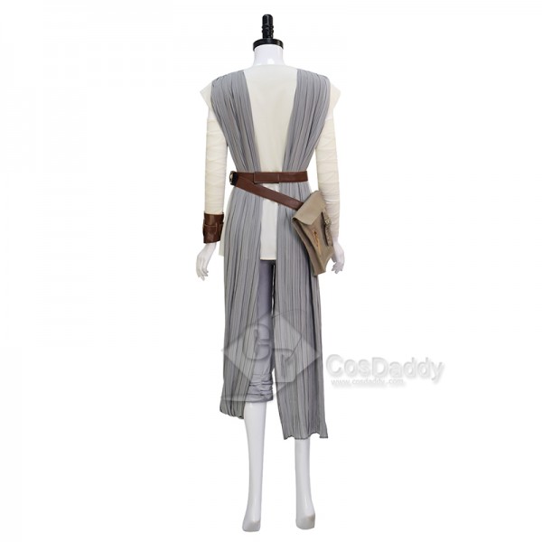 Star Wars 7 The Force Awakens Rey Cosplay Costume Halloween Outfit Grey Version