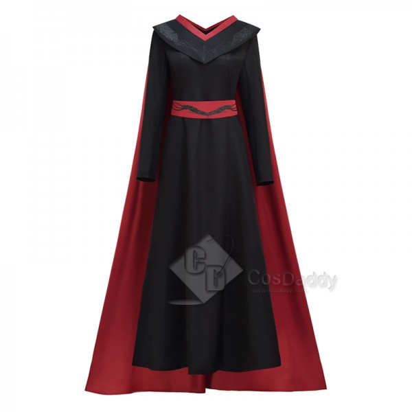 House of The Dragon Season 2 Rhaenyra Targaryen Setelan Jubah Cosplay Costume Cape Suit