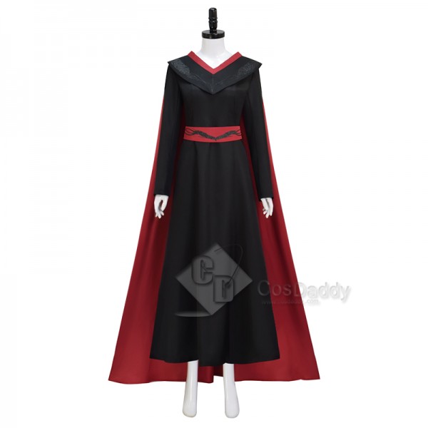 House of The Dragon Season 2 Rhaenyra Targaryen Setelan Jubah Cosplay Costume Cape Suit