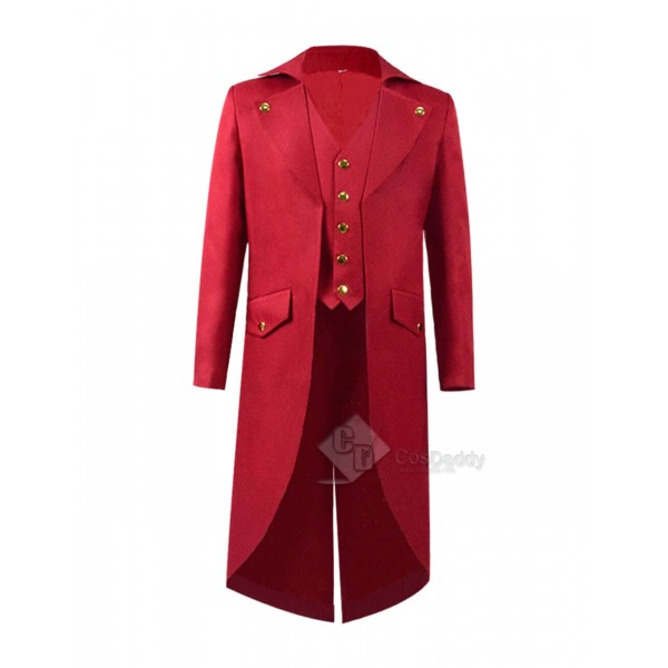 Cosdaddy Steampunk Costumes For Kids Fashion Red Long Jacket Cosplay Costumes